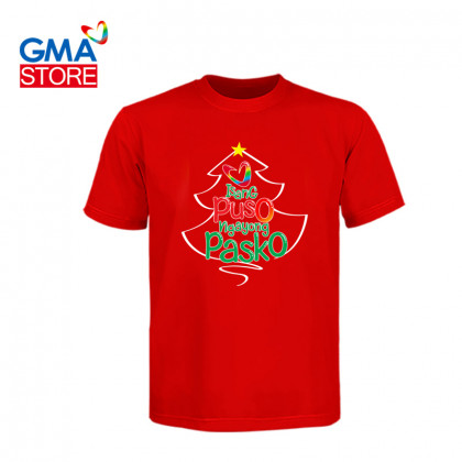 GMA Christmas Station ID 2020: Isang Puso Ngayong Pasko T-SHIRT RED